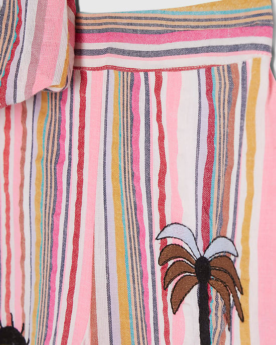 River Island Mini Girls Top & Trousers Set Pink Stripe Hareem 2 Piece - Image 4
