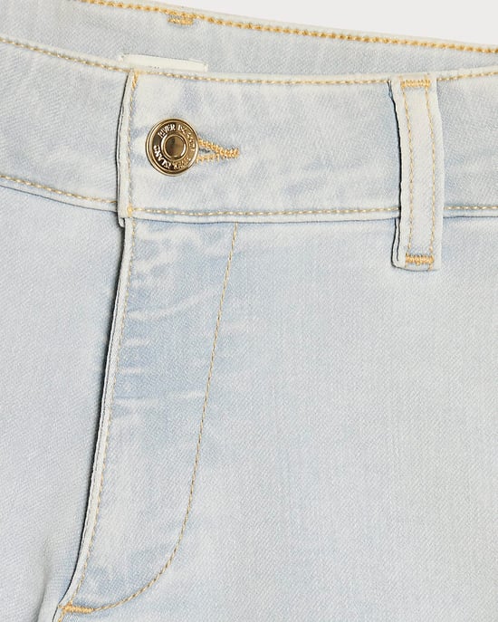 River Island Girls Waistcoat & Shorts Set Blue Denim 2 Piece - Image 3