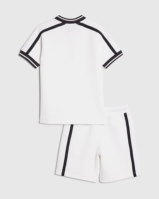 River Island Boys Polo Shirt Set White Baseball 2 Piece - Image 2