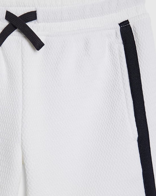 River Island Mini Boys Polo Shirt & Shorts Set White Baseball 2 Piece - Image 4