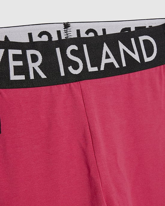 River Island Girls T-Shirt & Leggings Set Pink RI Side Stripe 2 Piece - Image 3