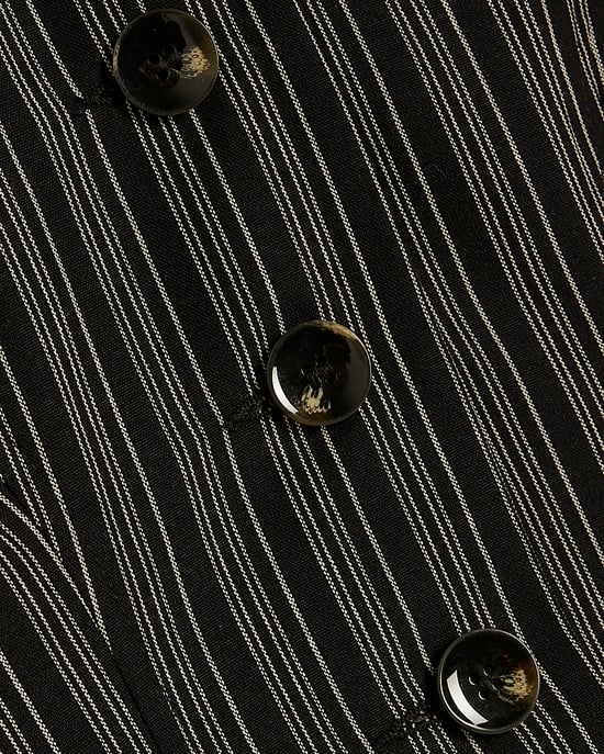 River Island Womens Jacket Black Pinstripe Cocoon Sleeve - Image 5