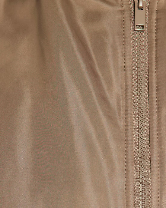River Island Womens Bomber Jacket Brown Oversized Bubble Hem - Image 3