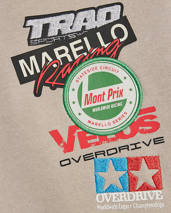 River Island Boys Sweatshirt Beige Motorsport Badges - Image 2