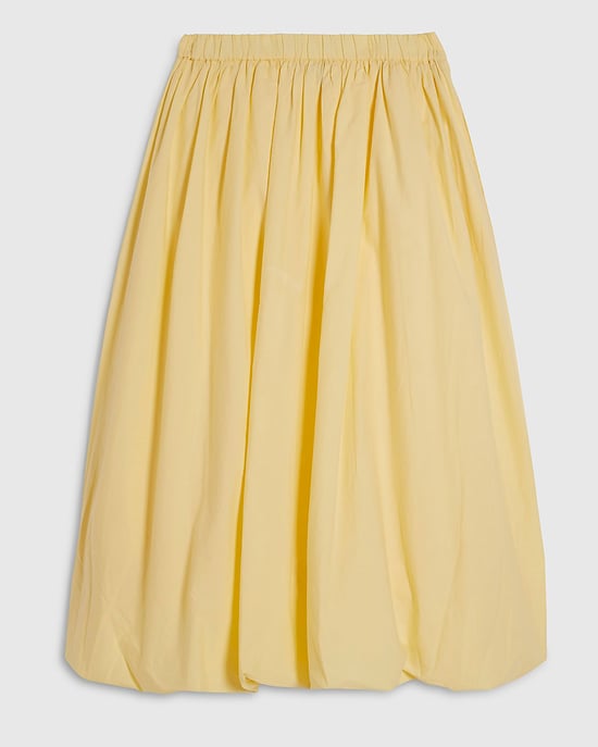 River Island Womens Maxi Skirt Yellow Poplin Bubble Hem - Image 5