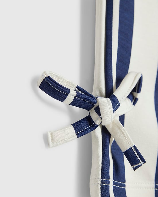 River Island Girls Shorts White Premium Bow Stripe - Image 2