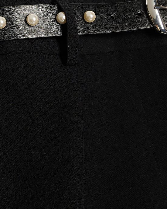 River Island Womens Shorts Black Lace Trim Stud Belt - Image 5