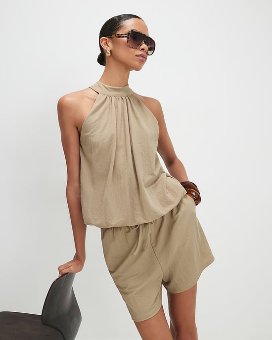 River Island Womens Shorts Khaki Drawstring - Image 3