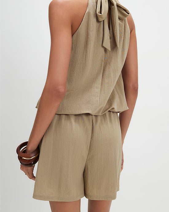 River Island Womens Shorts Khaki Drawstring - Image 4