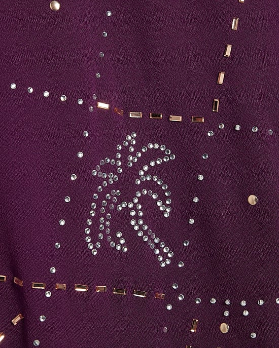 River Island Womens Shirt Purple Palm Embellished - Image 5