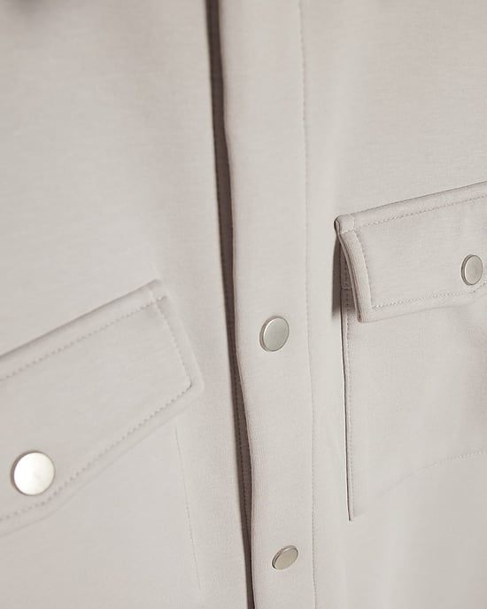 River Island Mens Overshirt Grey Slim Fit - Image 5