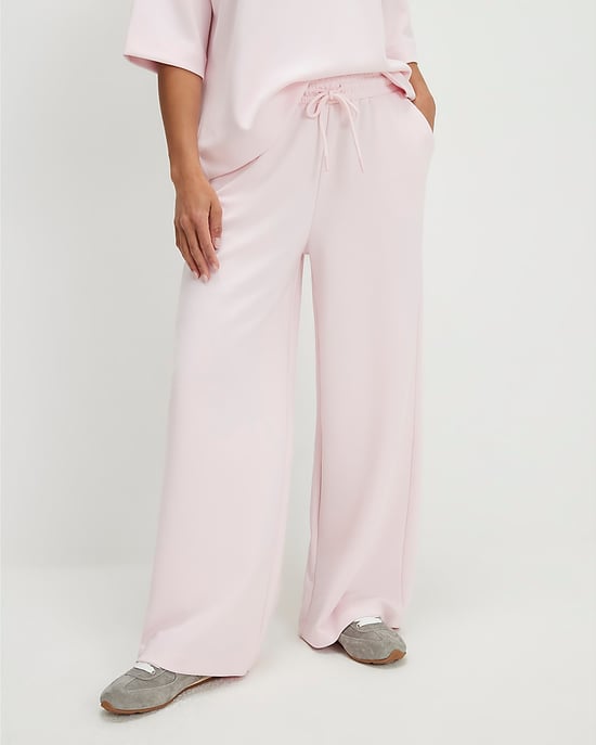 River Island Womens Joggers Petite Pink Premium Wide Leg - Image 1