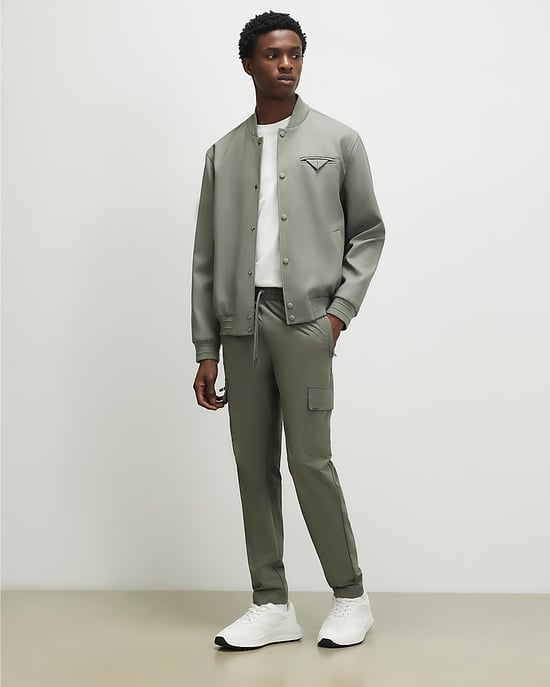 River Island Mens Cargo Trousers Green Skinny Fit Drawstring - Image 2