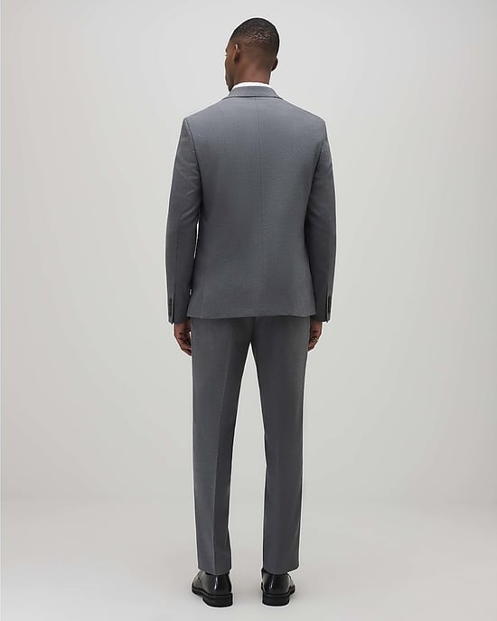 River Island Mens Suit Trousers Grey Slim Fit Concealed Fastening - Image 4