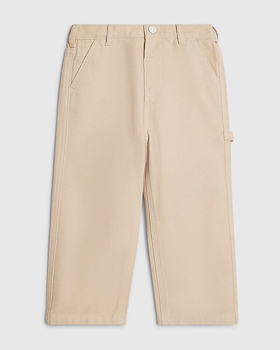 River Island Mini Boys Twill Trousers Beige Carpenter - Image 1