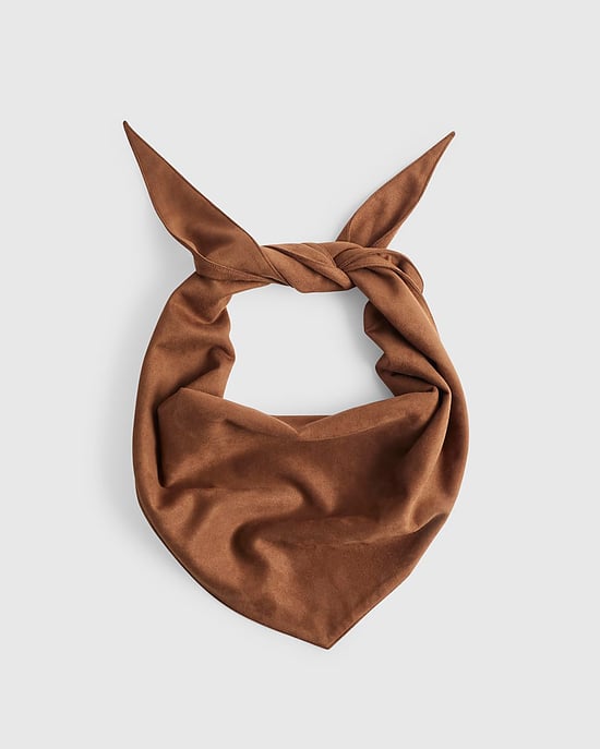 River Island Womens Scarf Brown Faux Suede Multi Wear - Image 2