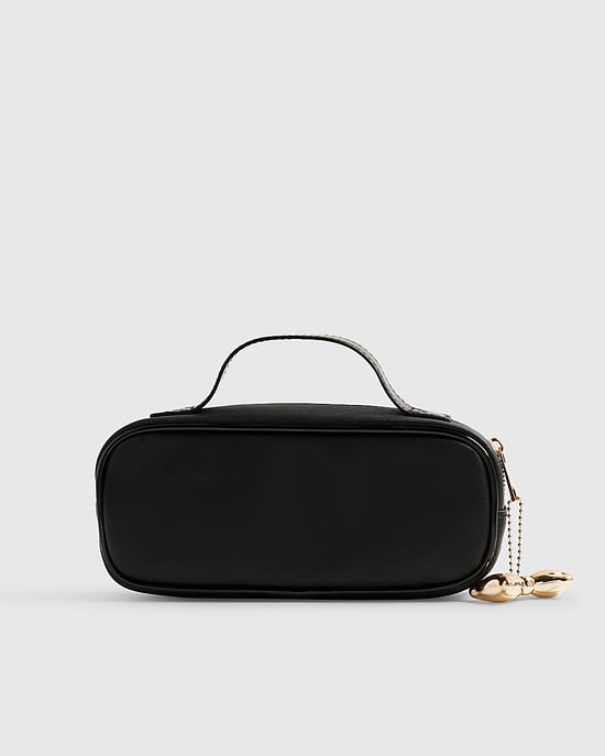 River Island Girls Pencil Case Black Padlock Bow Zip - Image 2