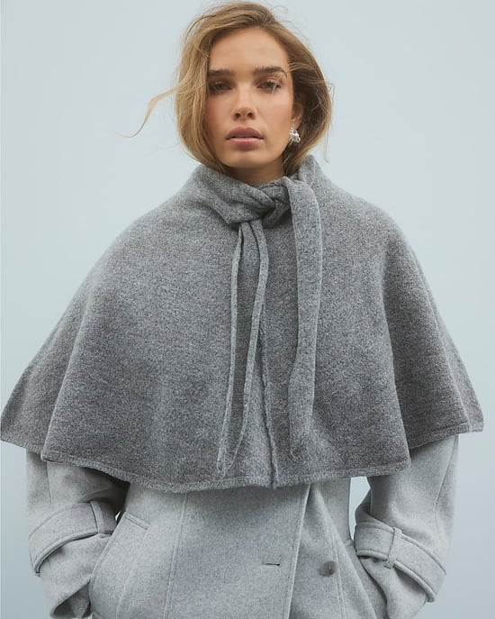 River Island Womens Cape Grey Knitted Sleeveless Tie Detail - Image 1