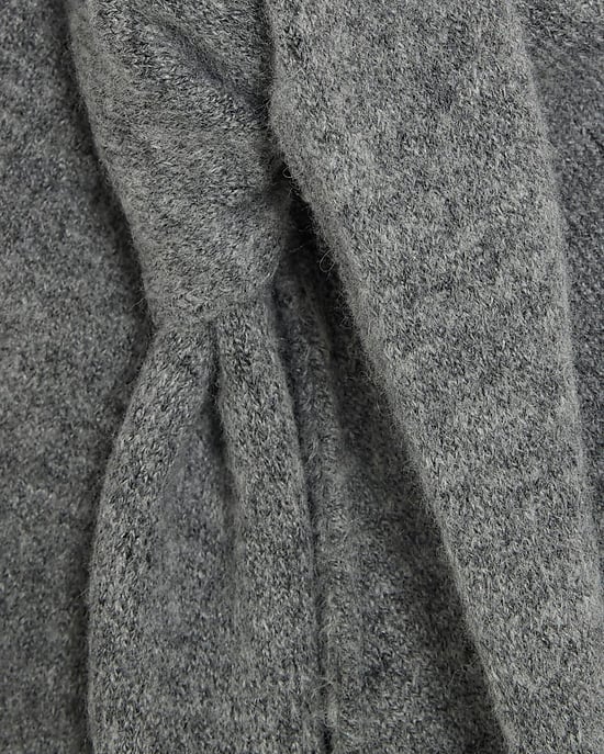 River Island Womens Cape Grey Knitted Sleeveless Tie Detail - Image 2