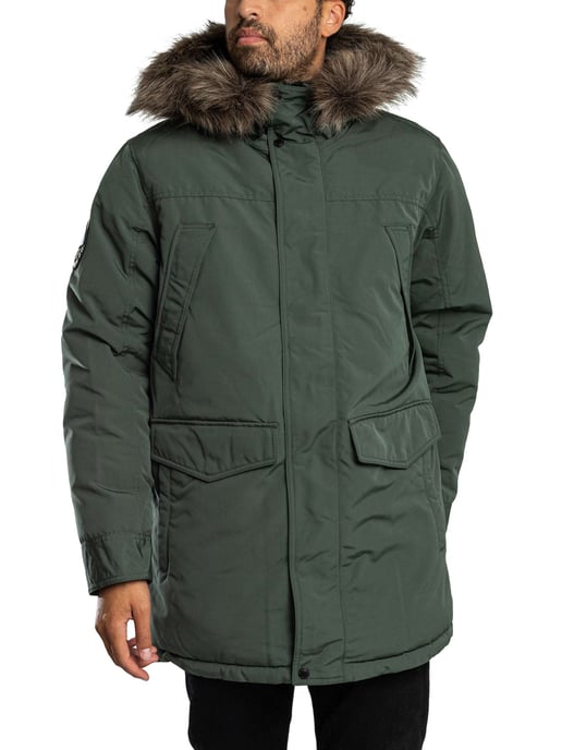 Superdry Everest Parkajack Van Imitatiebont, Groen - Image 2