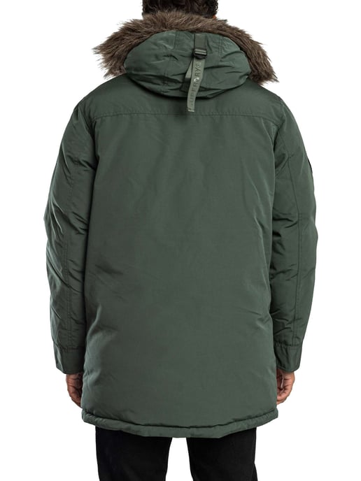 Superdry Everest Parkajack Van Imitatiebont, Groen - Image 3