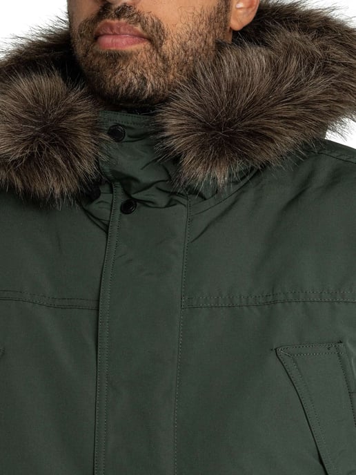 Superdry Everest Parkajack Van Imitatiebont, Groen - Image 5