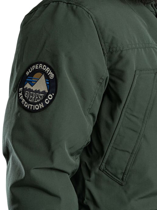 Superdry Everest Parkajack Van Imitatiebont, Groen - Image 6