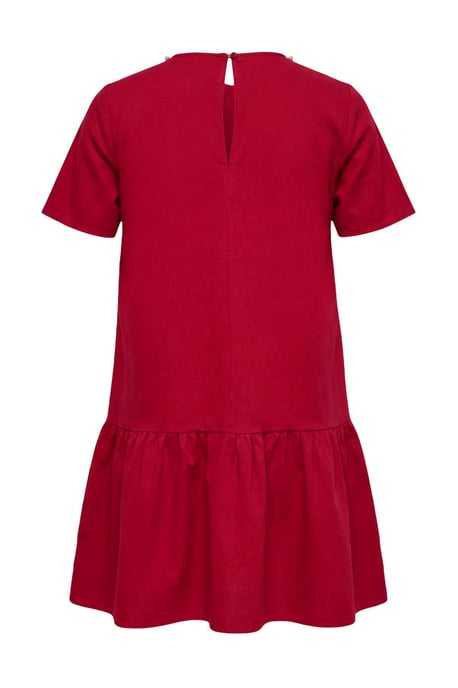 Trendyol Curve Dam Vinröd Enfärgad Kort / Mini Kort A-linje Plus size Klänning - Image 5