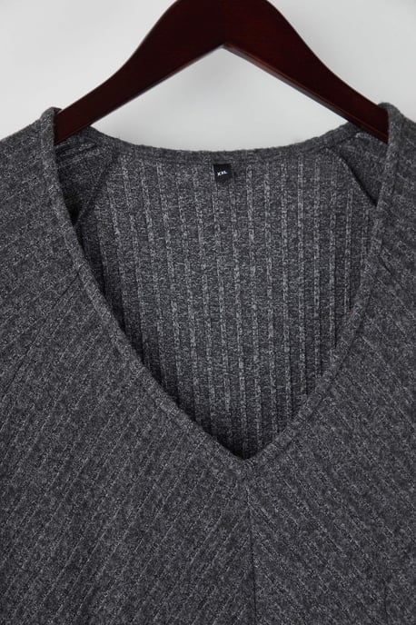 Trendyol Curve Dam Grå Enfärgad Kort / Mini Lång Casual A-linje Plus size Klänning - Image 5