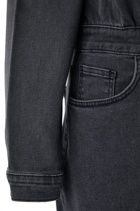 Trendyol Curve Dam Grå Enfärgad Kort / Mini Lång Casual Skjortklänning Plus size Klänning - Image 3
