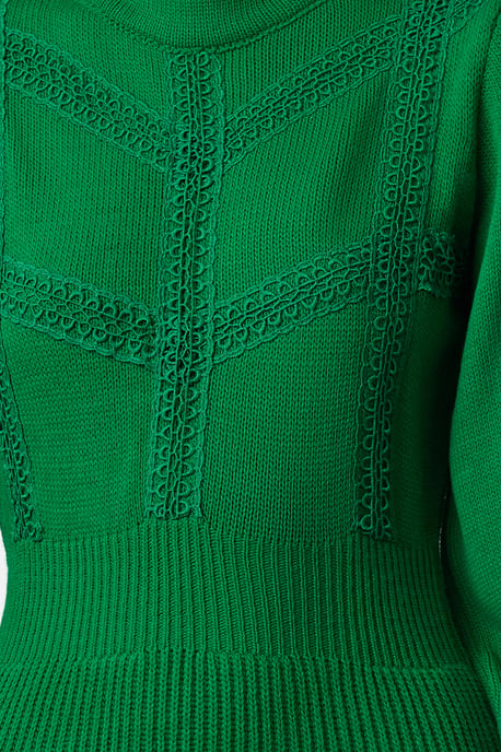 TRENDYOLMİLLA Women's Green Plain Short / Mini Long Business A-line Dresses - Image 2