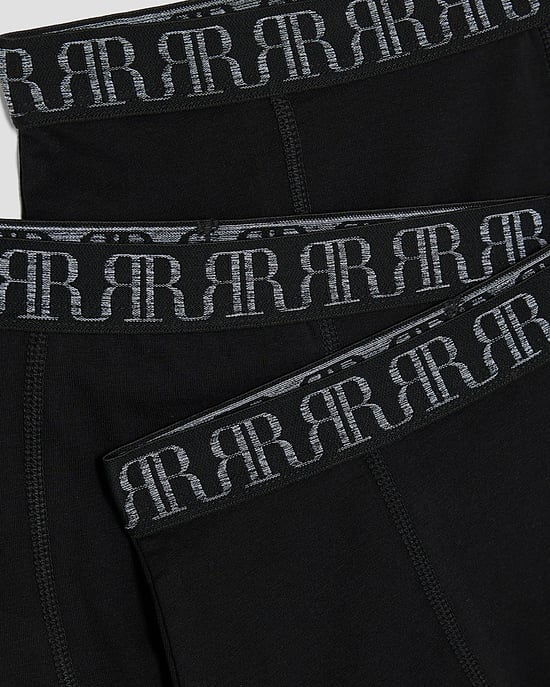 River Island Boys Boxers 5 Pack Black RI Waistband - Image 3