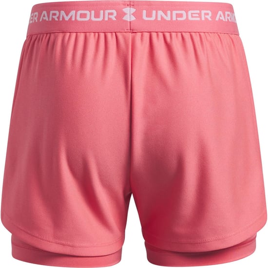 Girls Under Armour Tech Play Up 2n1 in Pink - Image 2