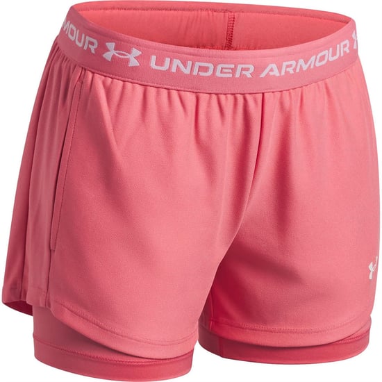Girls Under Armour Tech Play Up 2n1 in Pink - Image 3