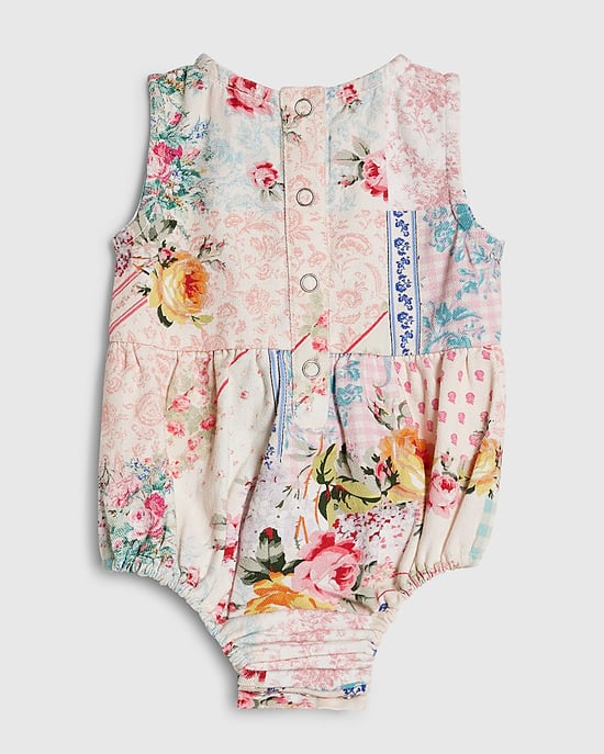 River Island Baby Girls Romper Pink Patchwork Cotton - Image 4