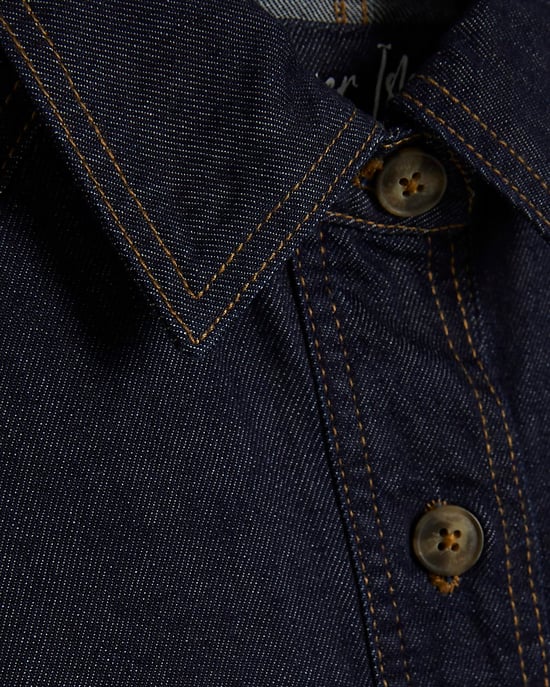 River Island Womens Trench Jacket Blue Denim Cropped - Image 5