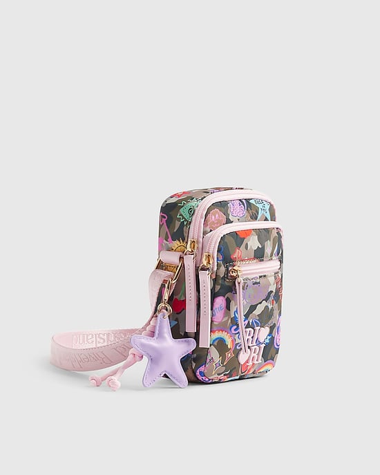 River Island Girls Crossbody Bag Green Camouflage Print - Image 5