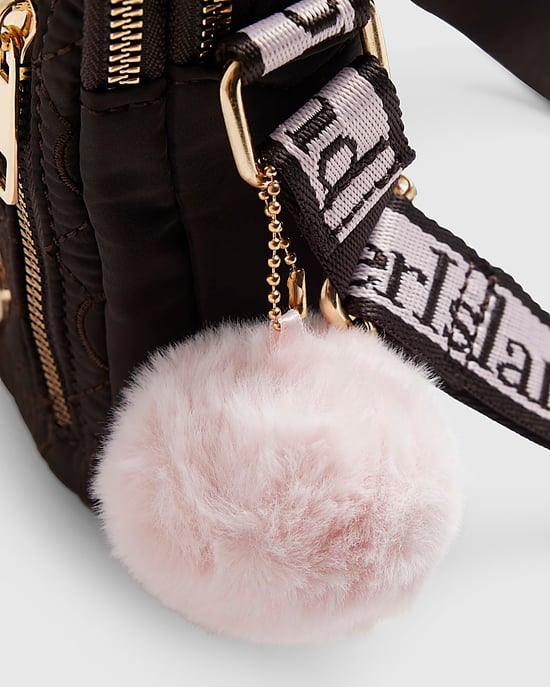 River Island Girls Crossbody Bag Brown Festival Quilted - Image 3