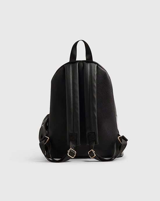 River Island Girls Backpack Black Faux Leather Padlock Bow - Image 4