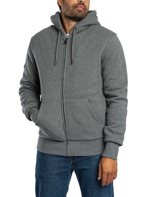 Superdry Hoodie Met Voering Met Borgvoering, Grijs - Image 2