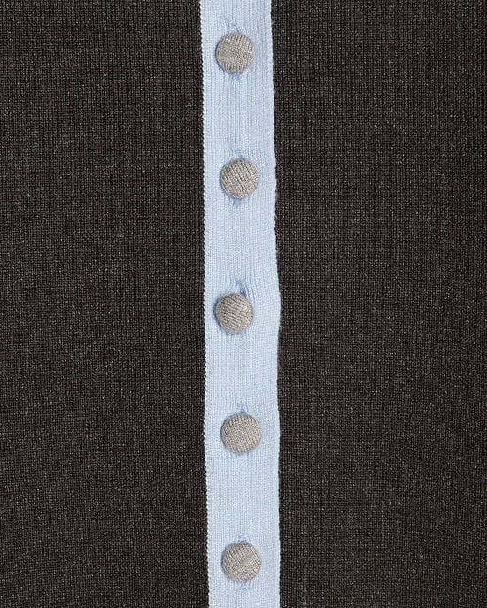 River Island Womens Cardigan Grey Colour Blocked Knitted - Image 5