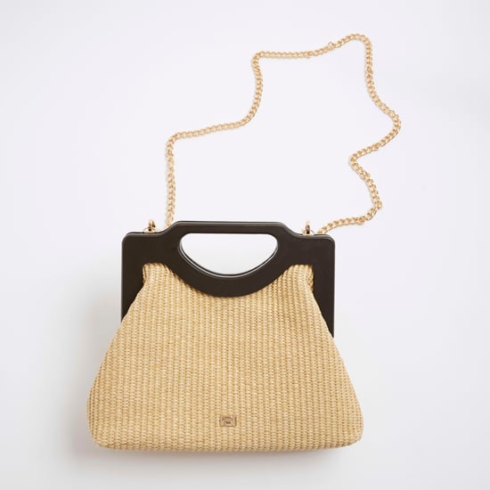 River Island Womens Clutch Bag Beige Raffia - Image 3