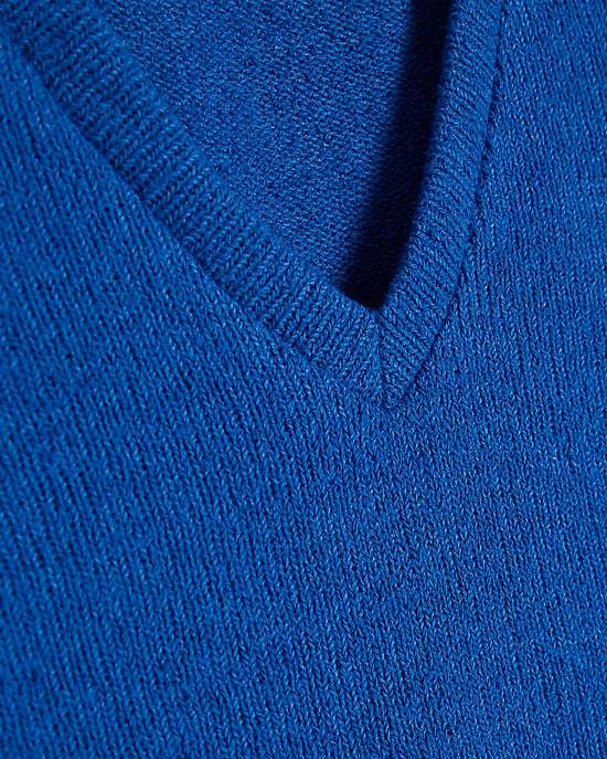 River Island Womens Tunic Blue Knit V-Neck Knit Sleeveless - Image 5