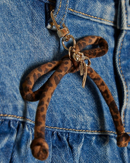 River Island Girls Rara Skirt Blue Denim & Bow Keyring - Image 3