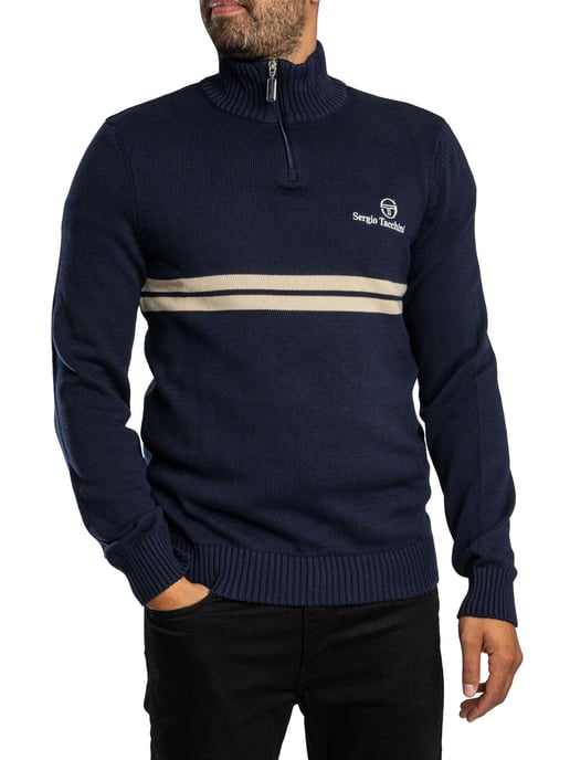 Sergio Tacchini New Dallas Gebreide Trui Met 1/4 Rits, Beige - Image 2