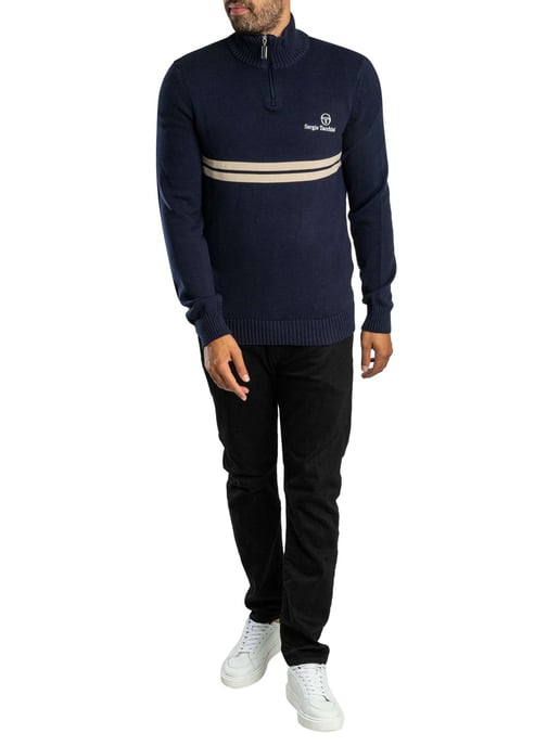 Sergio Tacchini New Dallas Gebreide Trui Met 1/4 Rits, Beige - Image 5
