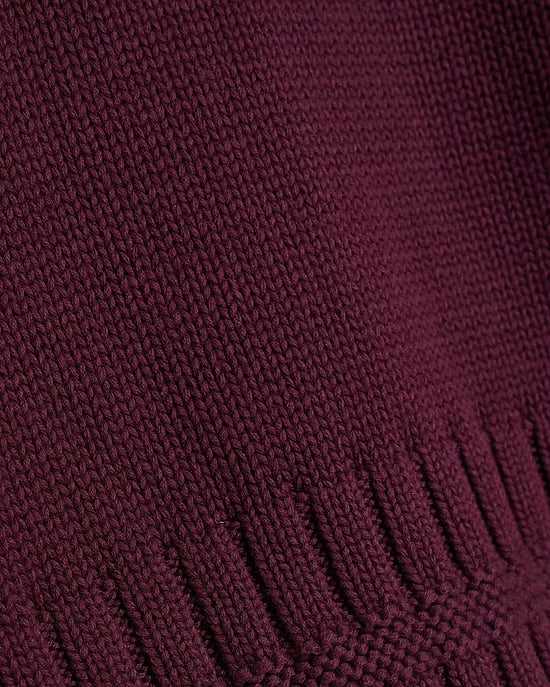 River Island Womens Jumper Burgundy Crew Neck Knit Crew Neck - Image 5