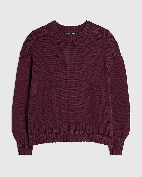 River Island Womens Jumper Burgundy Crew Neck Knit Crew Neck - Image 6