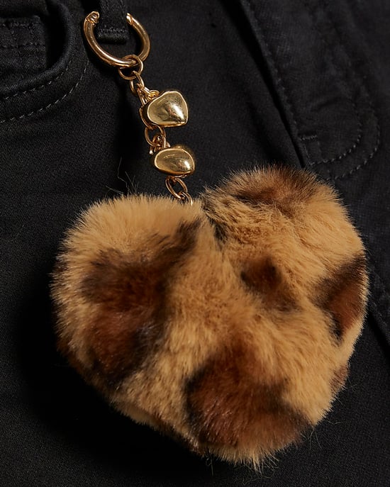 River Island Girls Flared Jeans Black Leopard Print Heart - Image 3