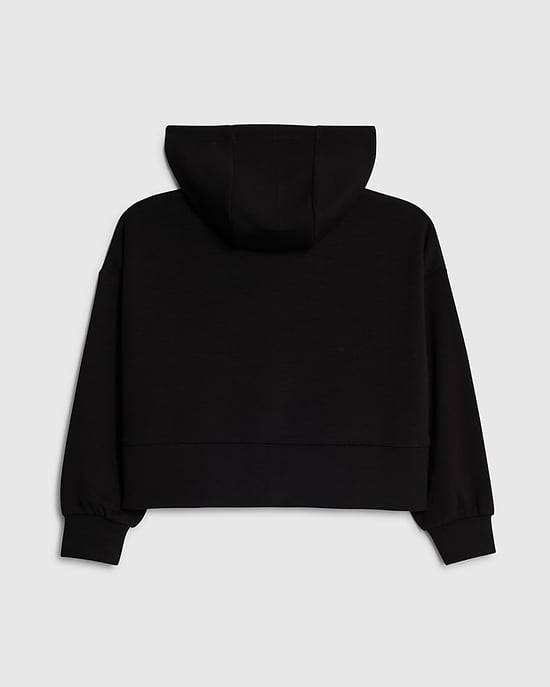 River Island Girls Hoodie Black Studded Long Sleeve - Image 4